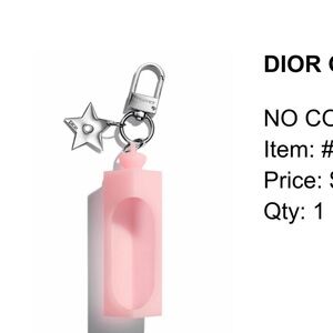 Dior Pink Lipstick Holder with Star Charm